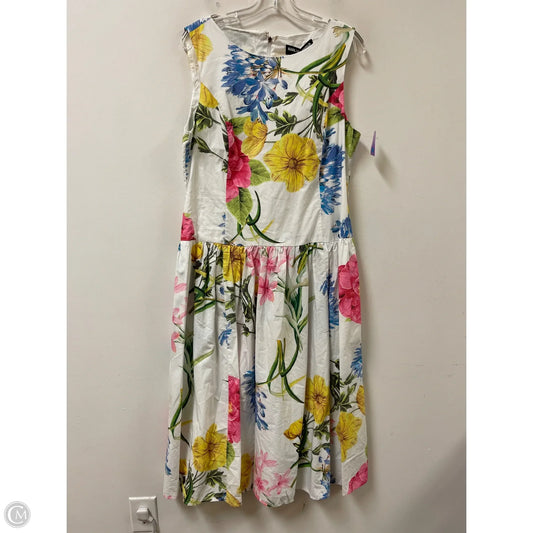 Dress Designer By Karl Lagerfeld In Floral Print, Size: L
