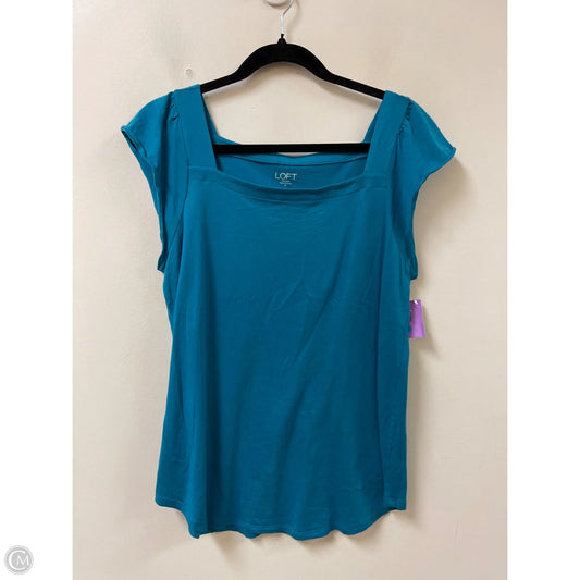 Top Short Sleeve By Loft In Teal, Size: M