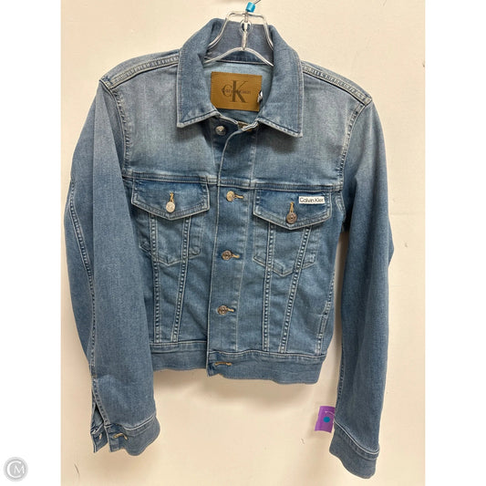 Jacket Denim By Calvin Klein In Blue Denim, Size: Xs