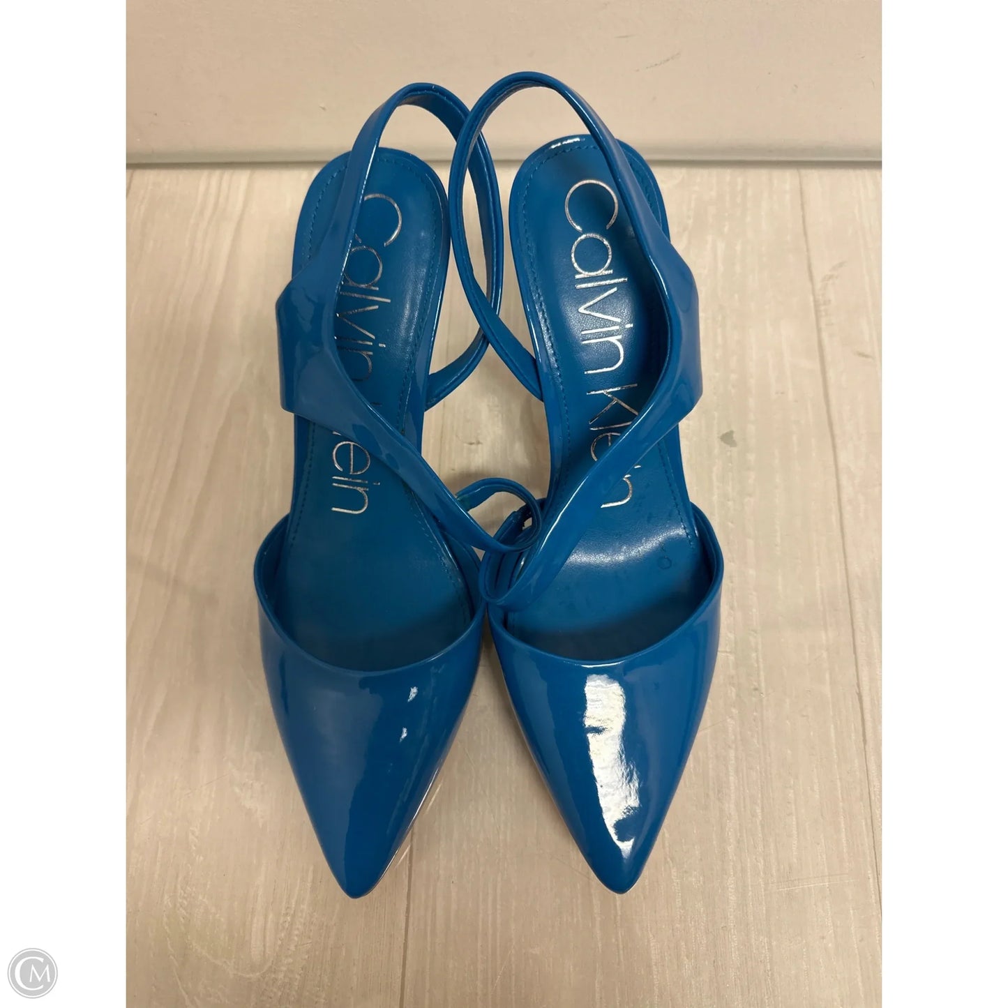 Sandals Heels Stiletto By Calvin Klein In Blue, Size: 8.5