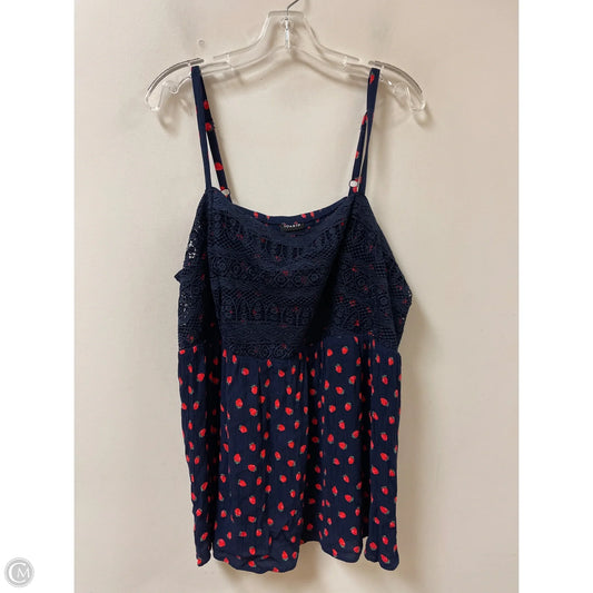 Top Sleeveless By Torrid In Blue & Red, Size: 3x