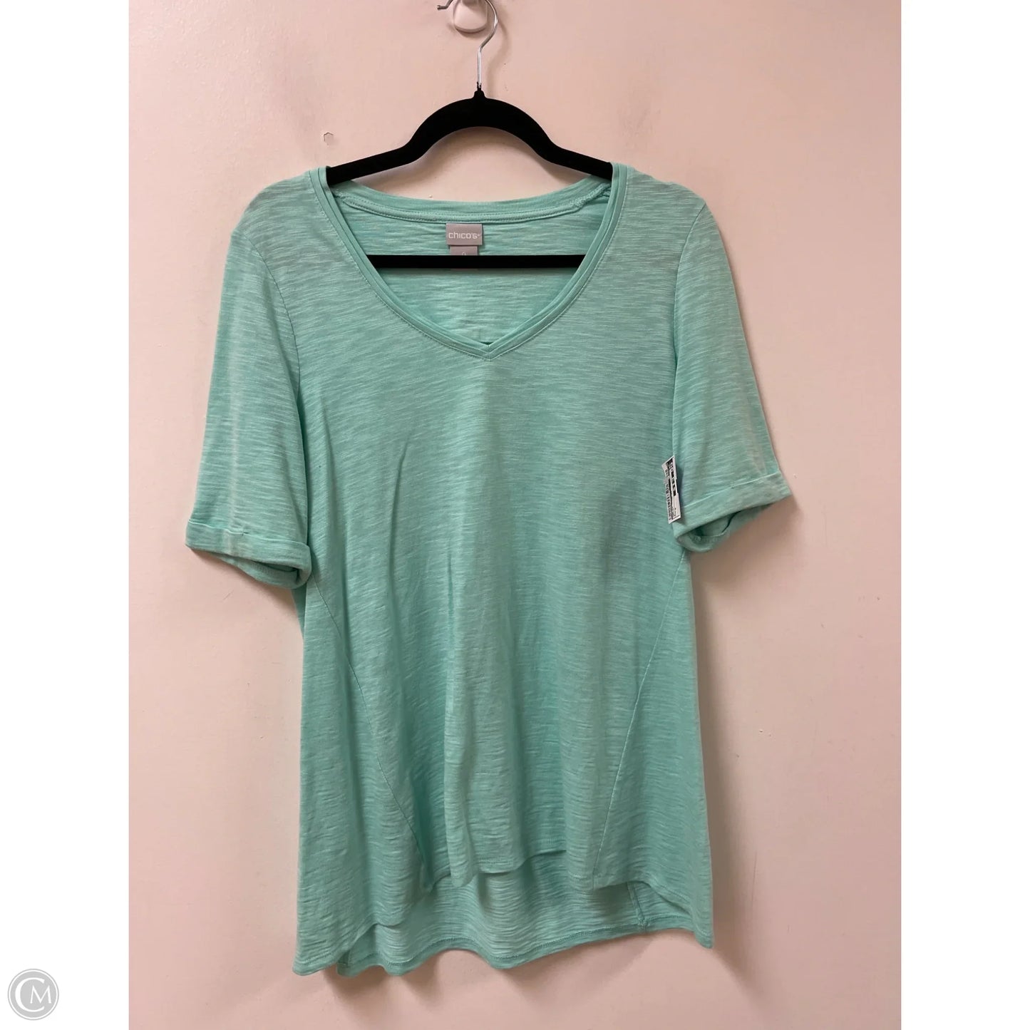 Top Long Sleeve By Chicos In Green, Size: S