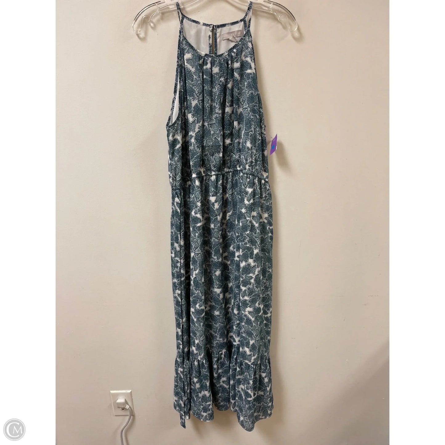 Dress Casual Maxi By Chelsea 28 In Blue & White, Size: L