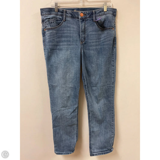 Jeans Straight By Democracy In Blue Denim, Size: 14