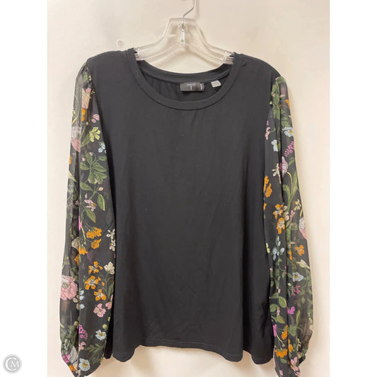 Top Long Sleeve By T Tahari In Black, Size: 1x