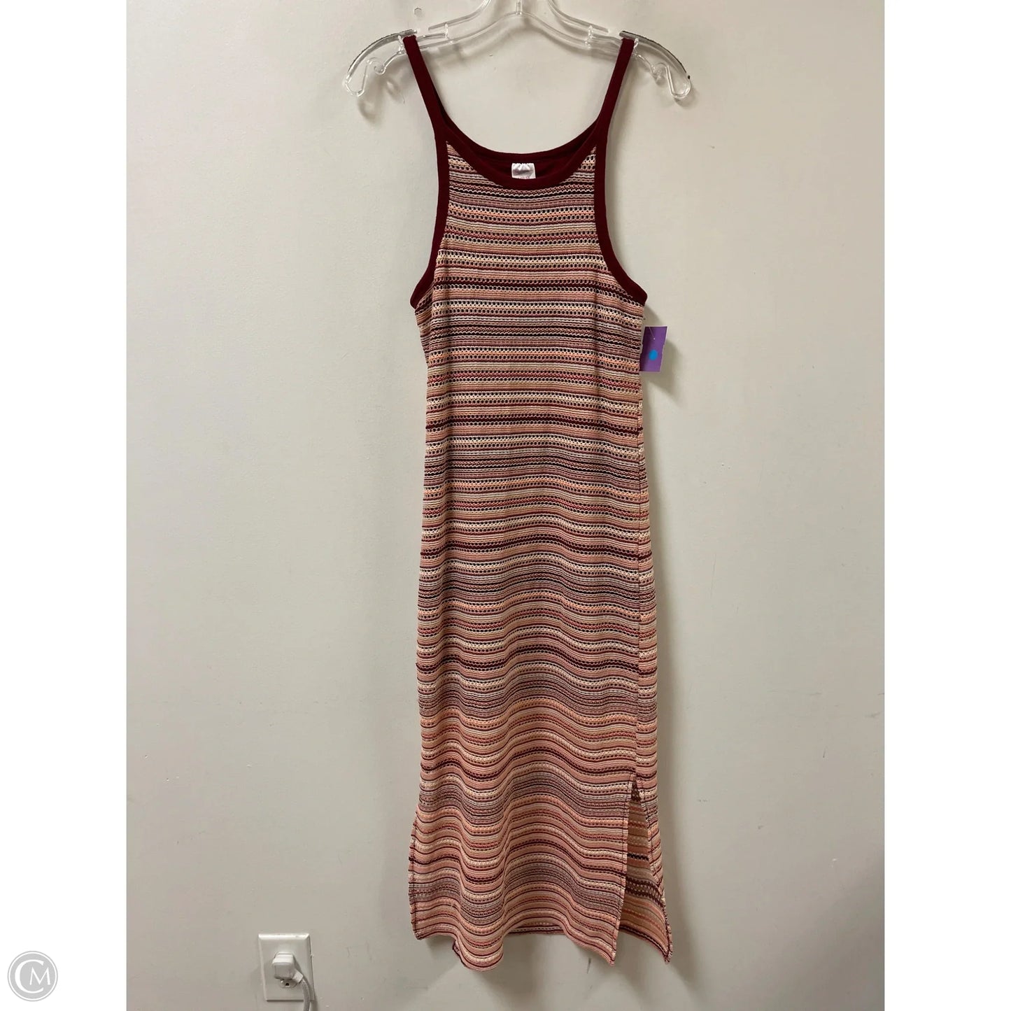 Dress Casual Maxi By No Boundaries In Cream & Red, Size: L