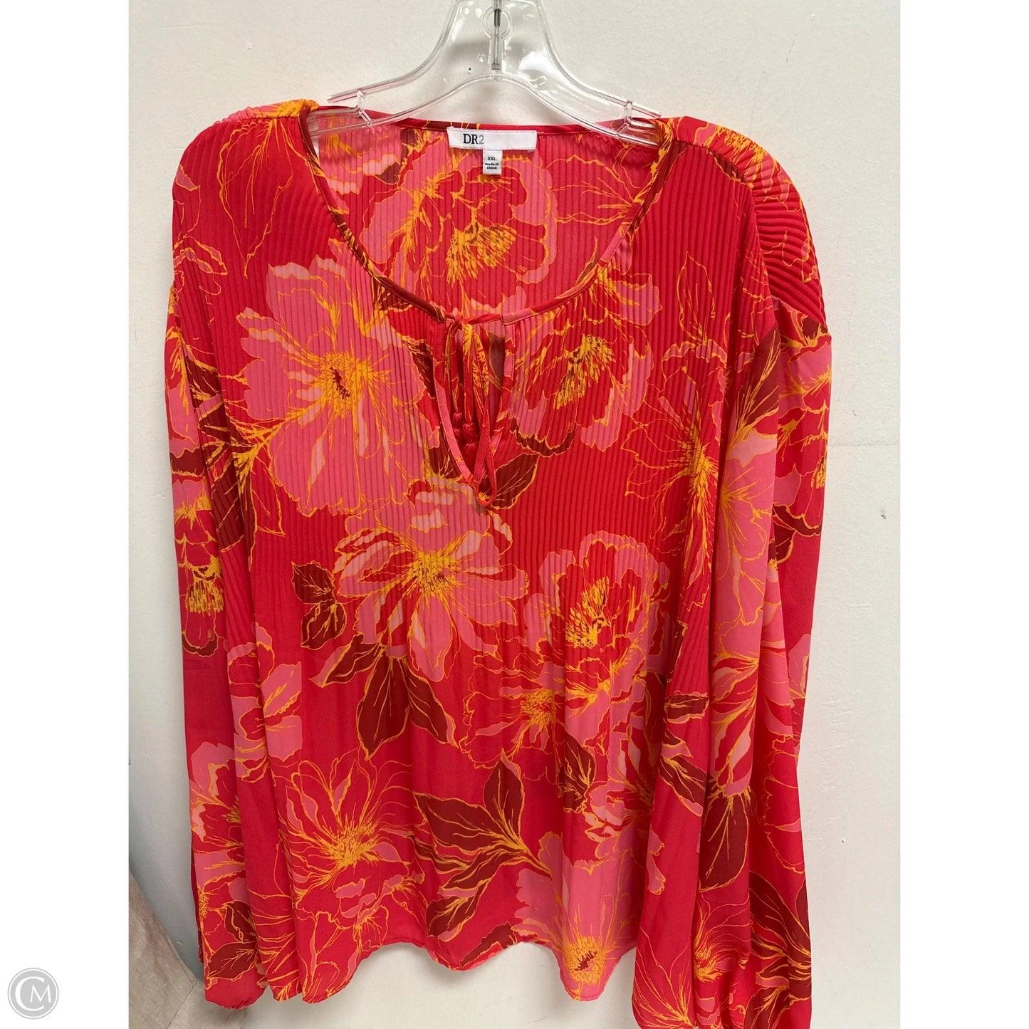Top Long Sleeve By Dr2 In Pink, Size: 1x