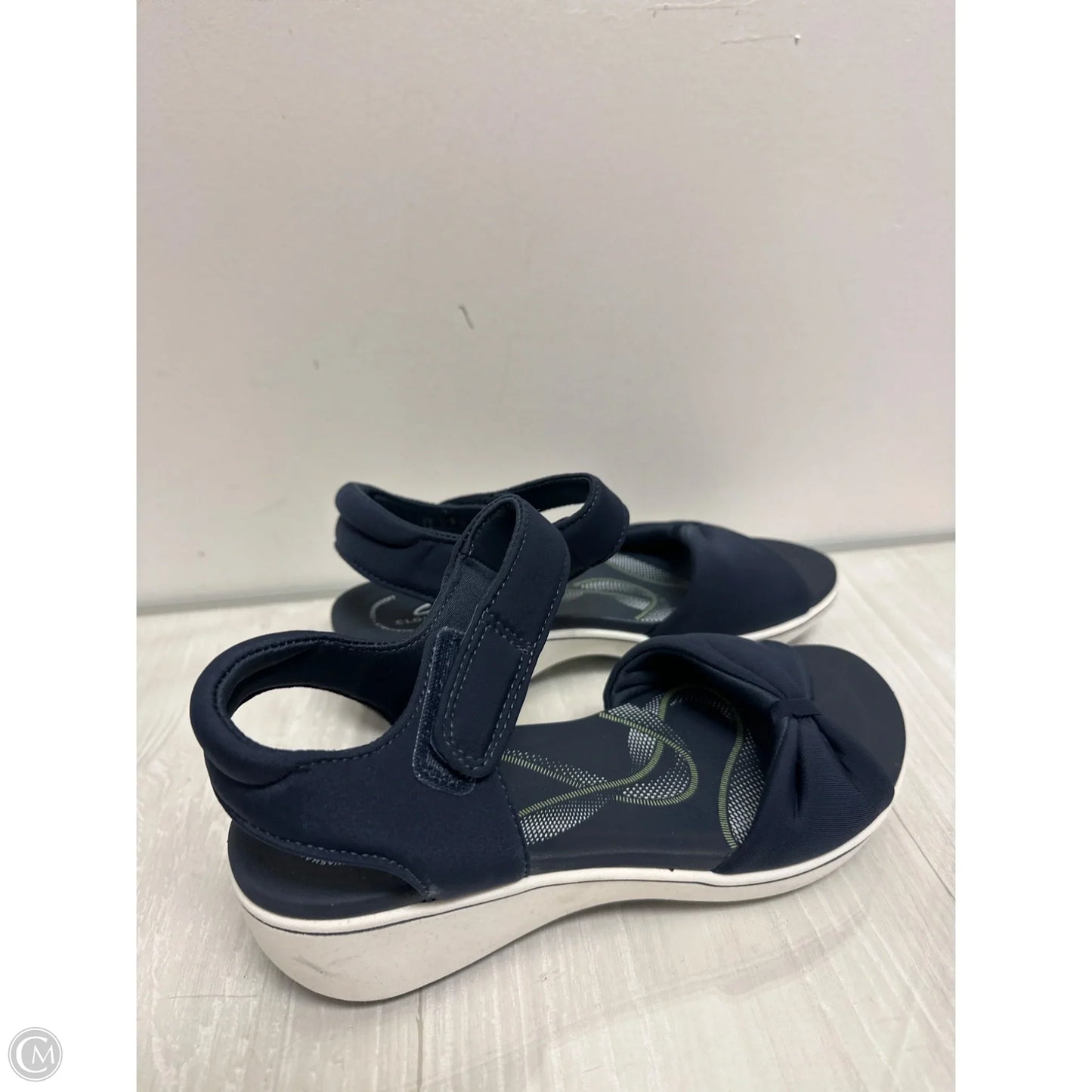 Sandals Flats By Clarks In Navy, Size: 6.5