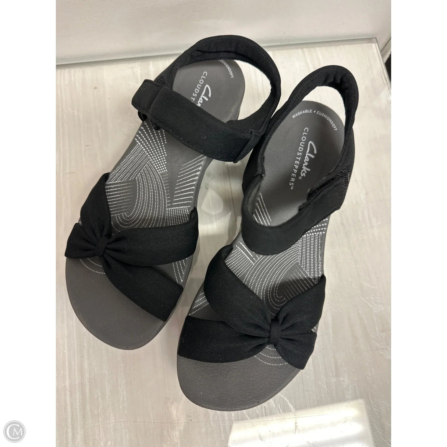 Sandals Flats By Clarks In Black, Size: 7