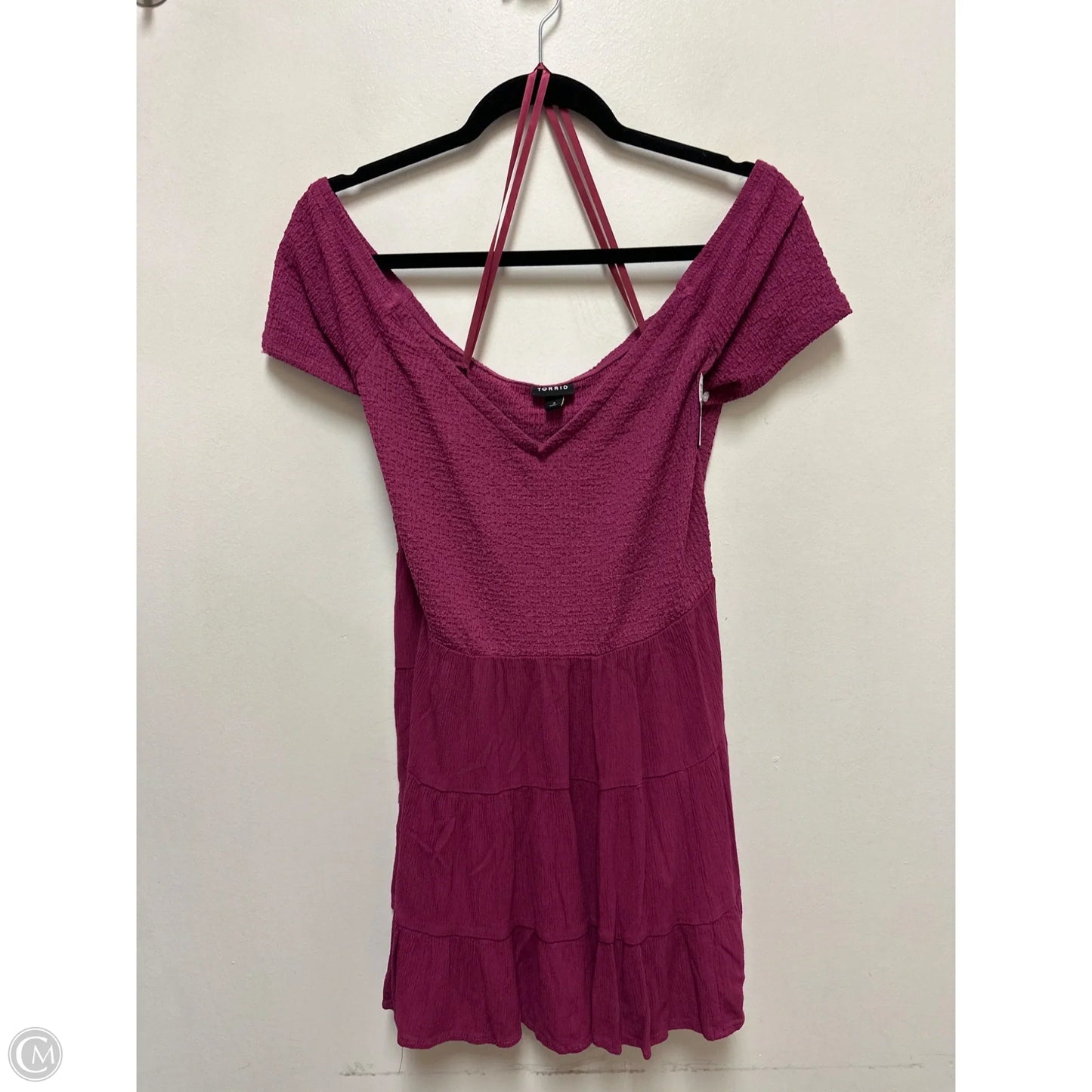 Top Short Sleeve By Torrid In Purple, Size: 2x