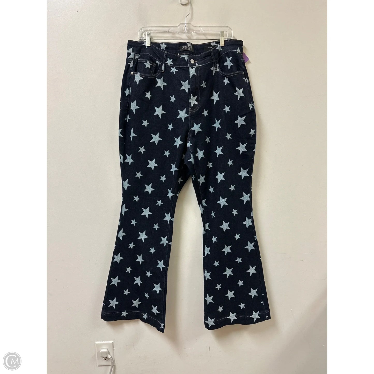 Jeans Flared By Judy Blue In Blue Denim, Size: 20