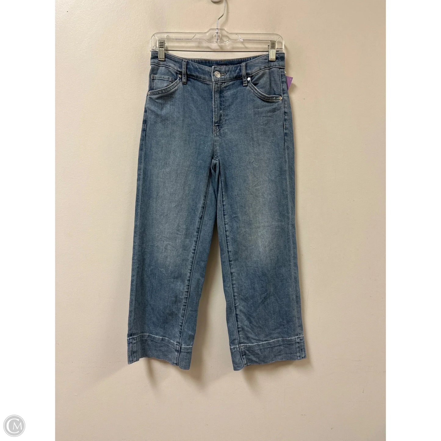 Jeans Cropped By Chicos In Blue Denim, Size: 2