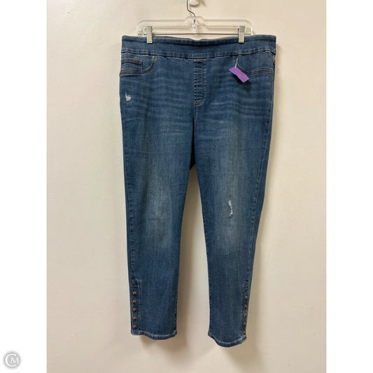 Jeans Skinny By Chicos In Blue Denim, Size: 14