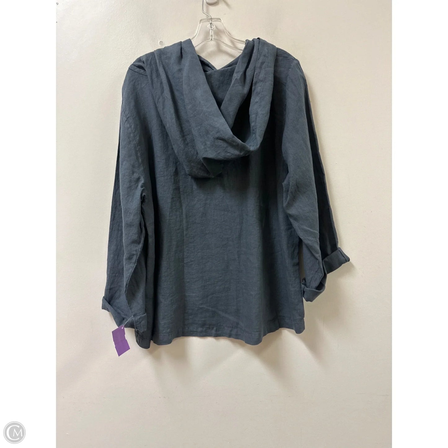 Top Long Sleeve By Flax In Grey, Size: S