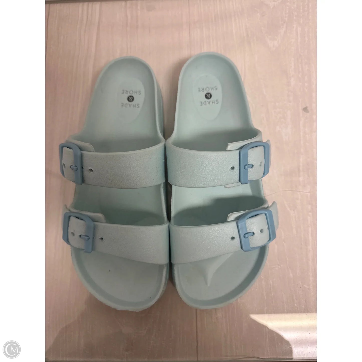 Sandals Flats By Shade & Shore In Blue, Size: 6