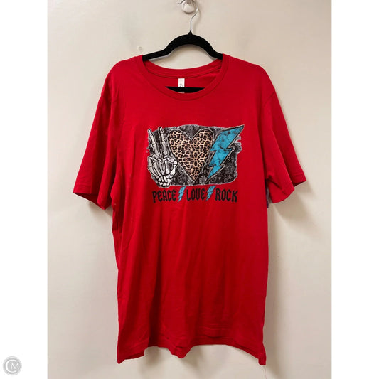 Top Short Sleeve By Canvas In Red, Size: Xl