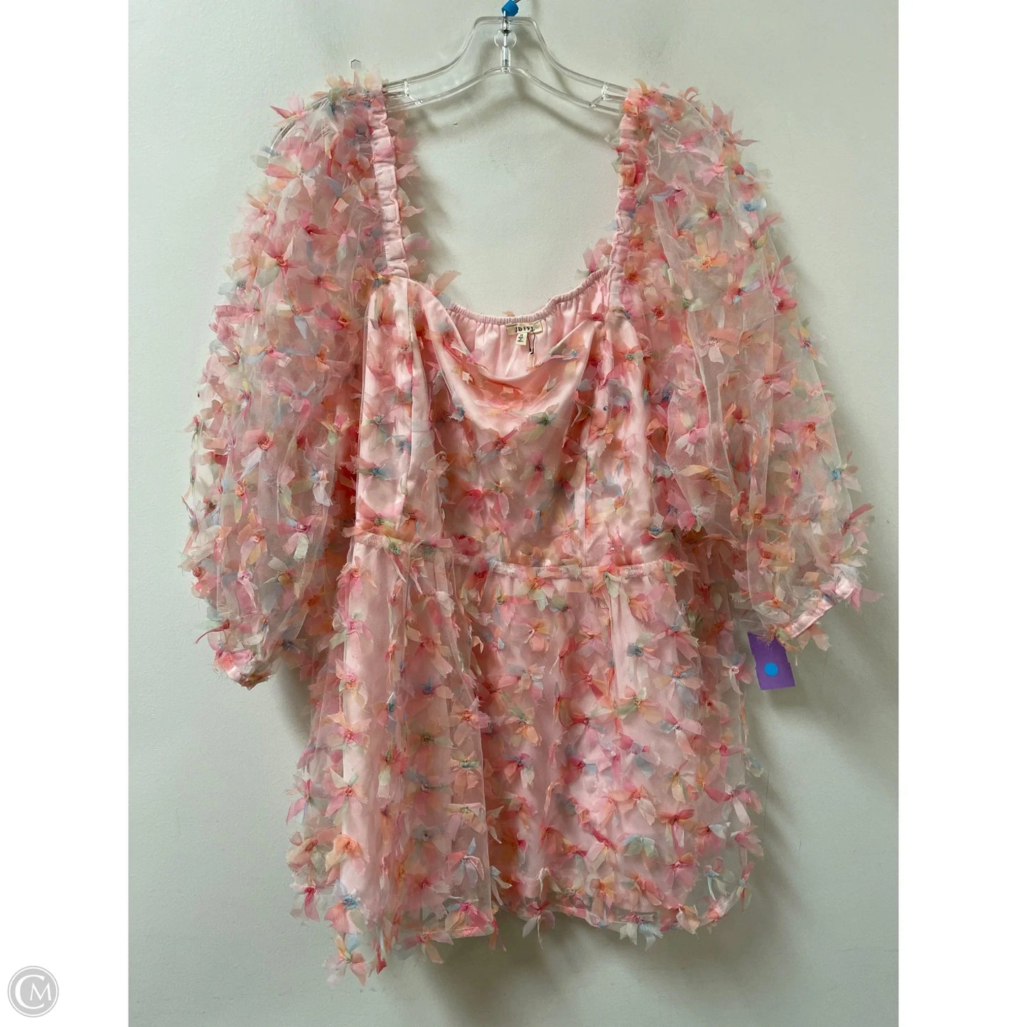 Top Short Sleeve By Jodifl In Pink, Size: 1x