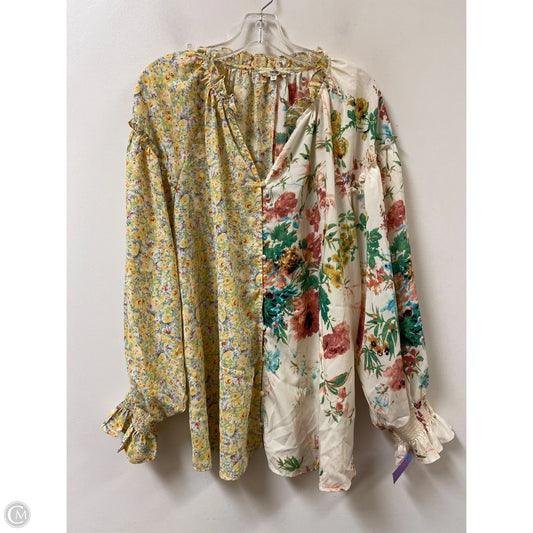 Top Long Sleeve By Entro In Floral Print, Size: 1x