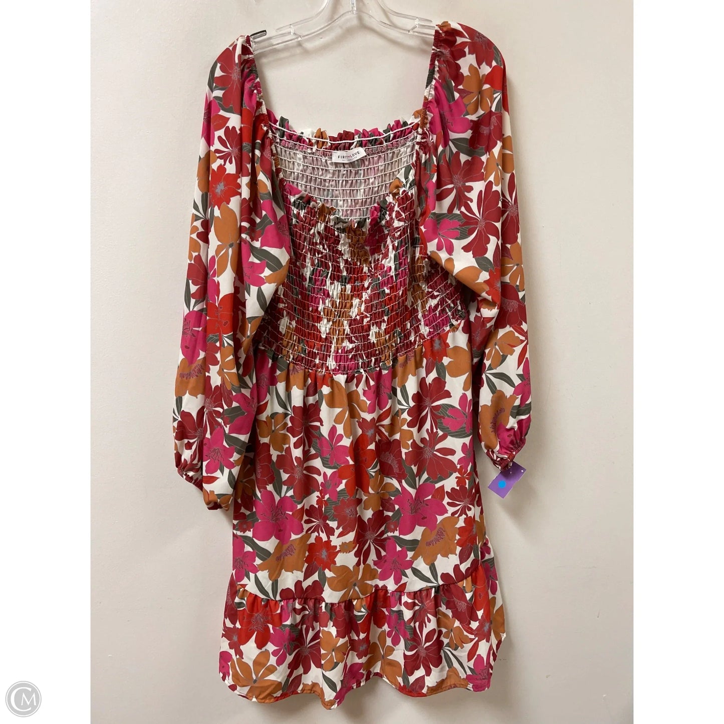 Dress Casual Short By First Love In Floral Print, Size: 2x