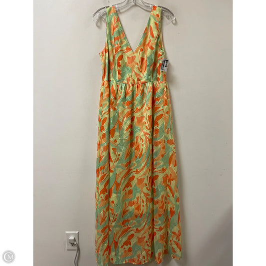 Dress Casual Maxi By Like Love In Green & Yellow, Size: L