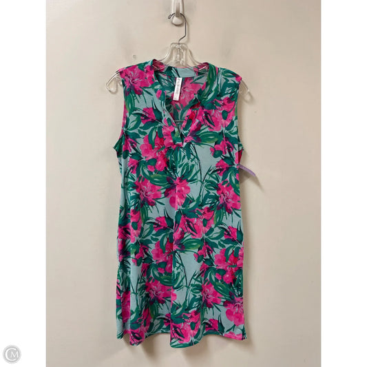 Dress Casual Short By Dear Scarlett In Green & Pink, Size: S