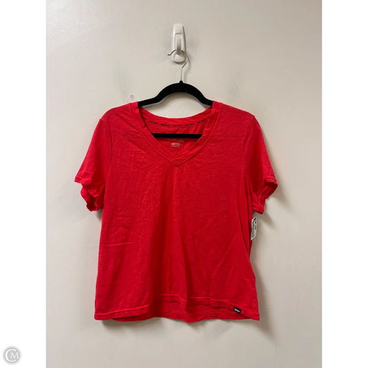 Top Short Sleeve By Dkny In Red, Size: M