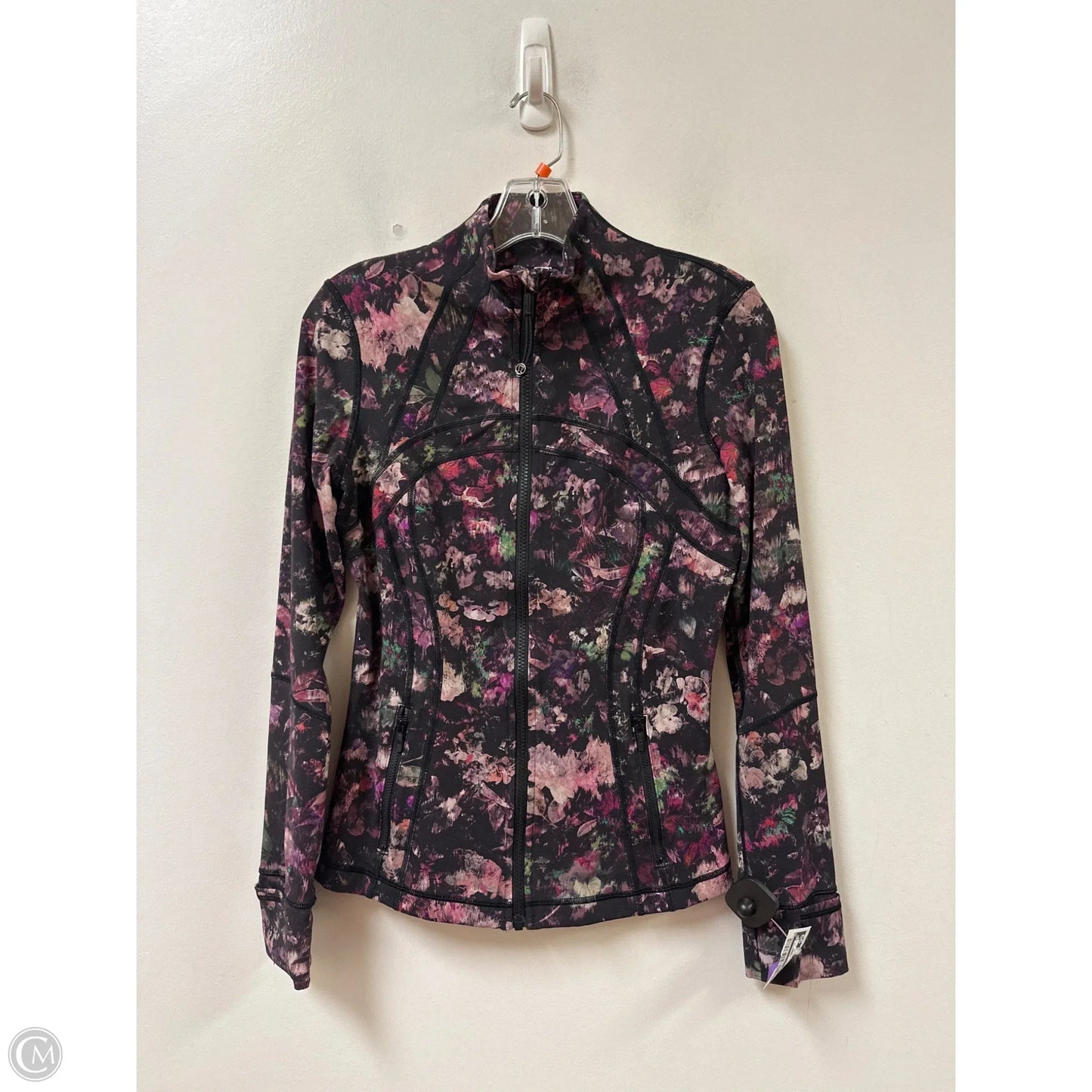 Athletic Jacket By Lululemon In Floral Print, Size: 8