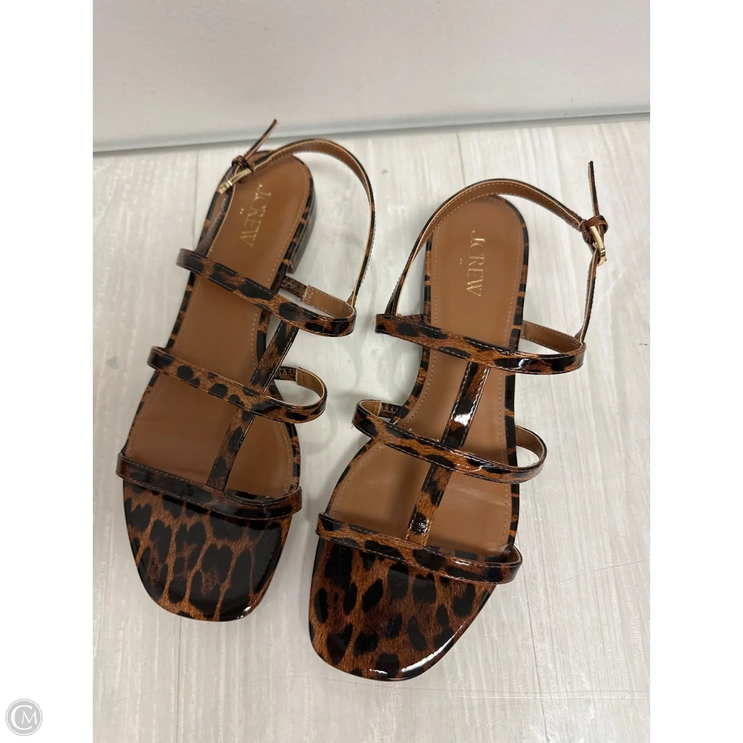Sandals Flats By J. Crew In Animal Print, Size: 9