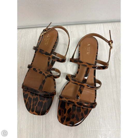 Sandals Flats By J. Crew In Animal Print, Size: 9