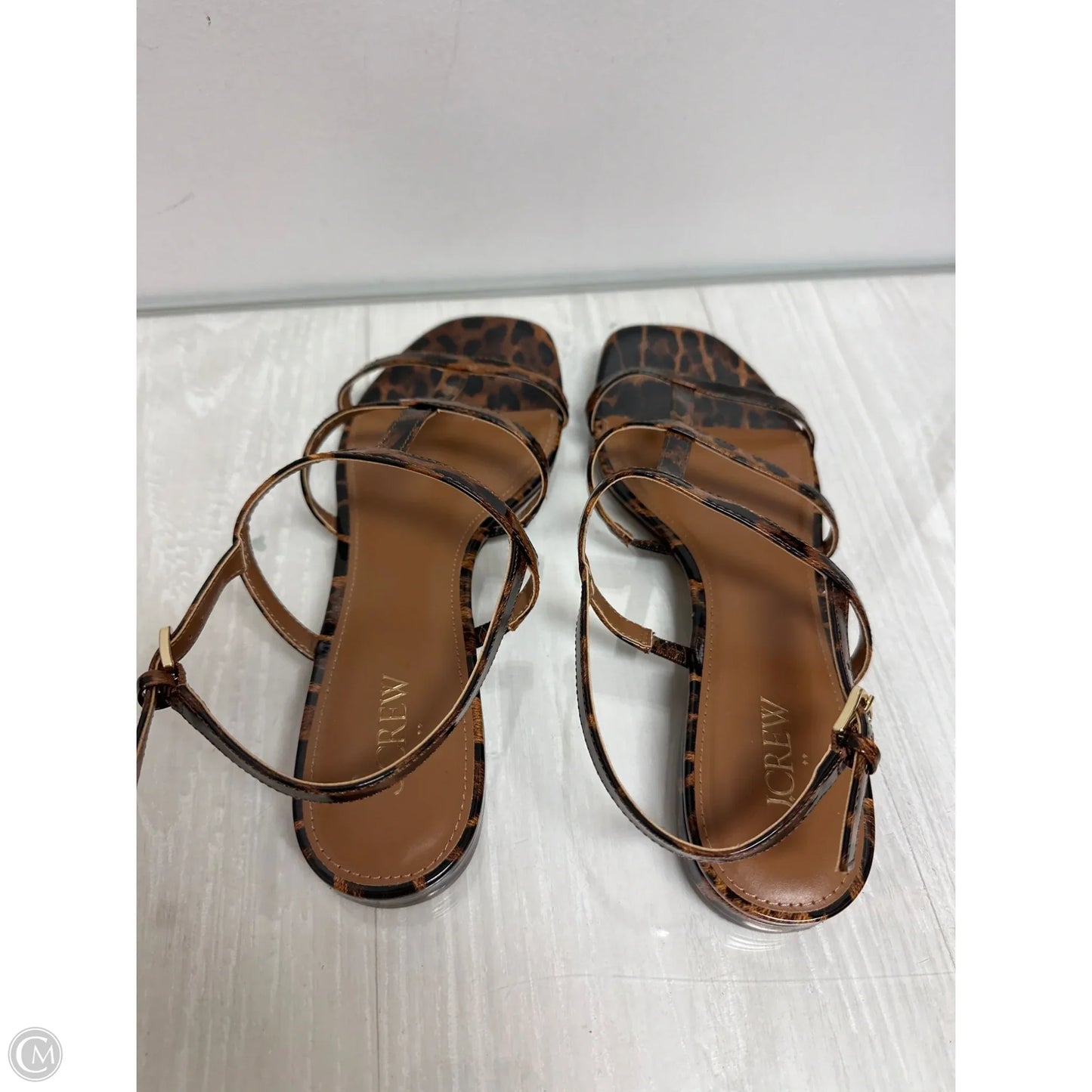 Sandals Flats By J. Crew In Animal Print, Size: 9