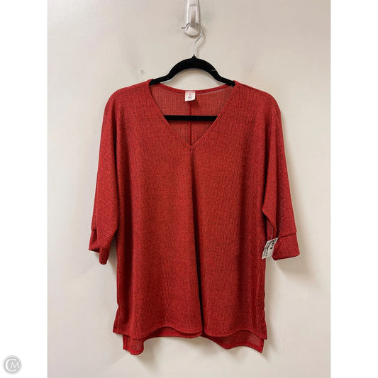 Top Short Sleeve By Like Love In Red, Size: S