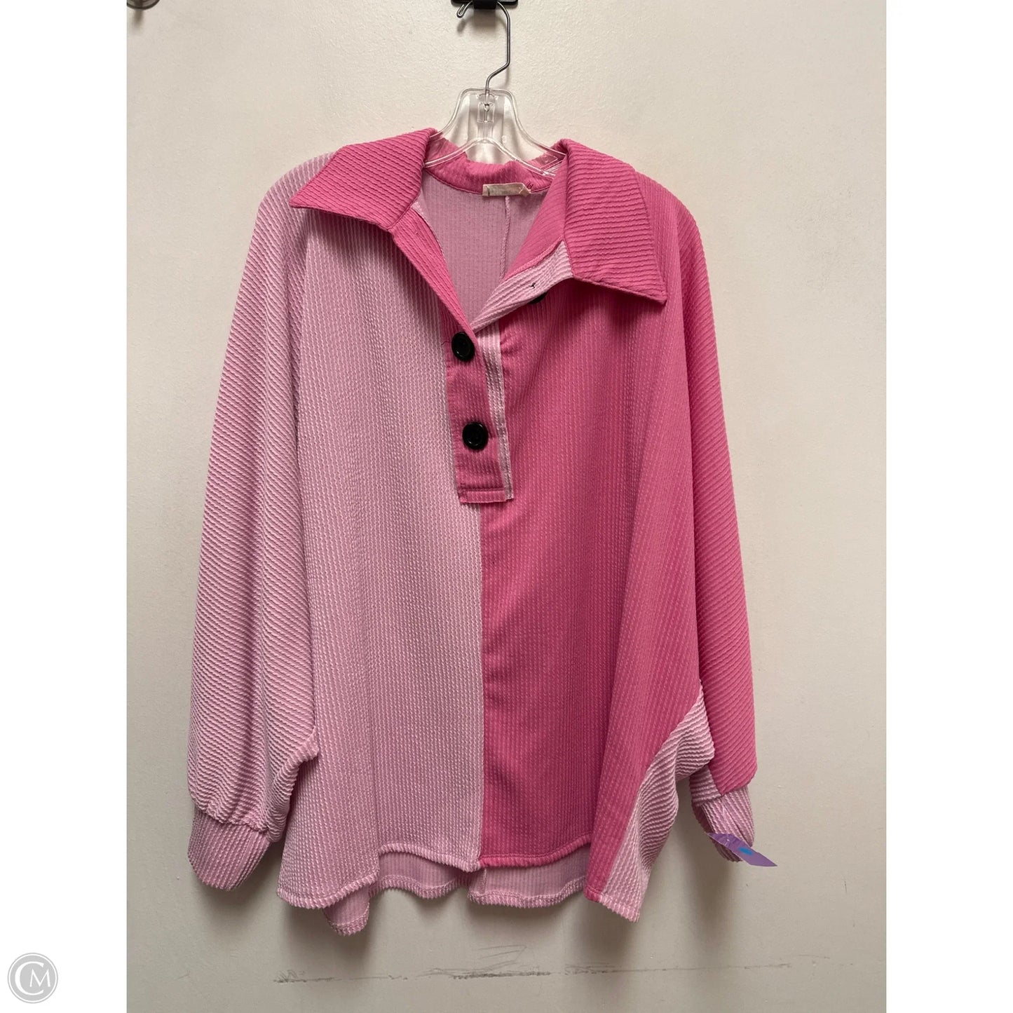 Top Long Sleeve By Blumin In Pink, Size: L