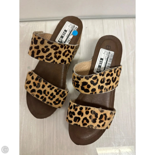 Sandals Heels Wedge By Corkys In Animal Print, Size: 8