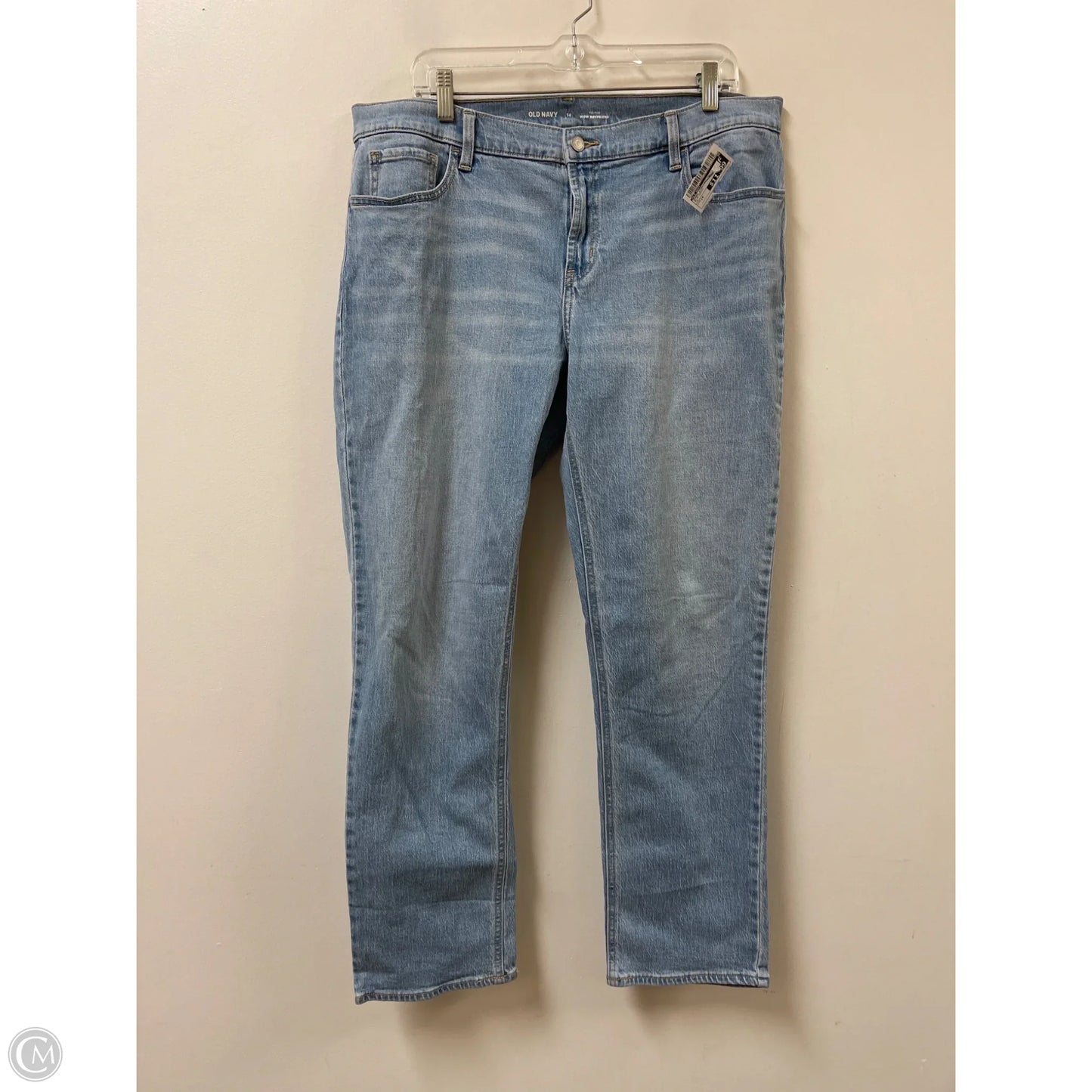 Jeans Straight By Old Navy In Blue Denim, Size: 14