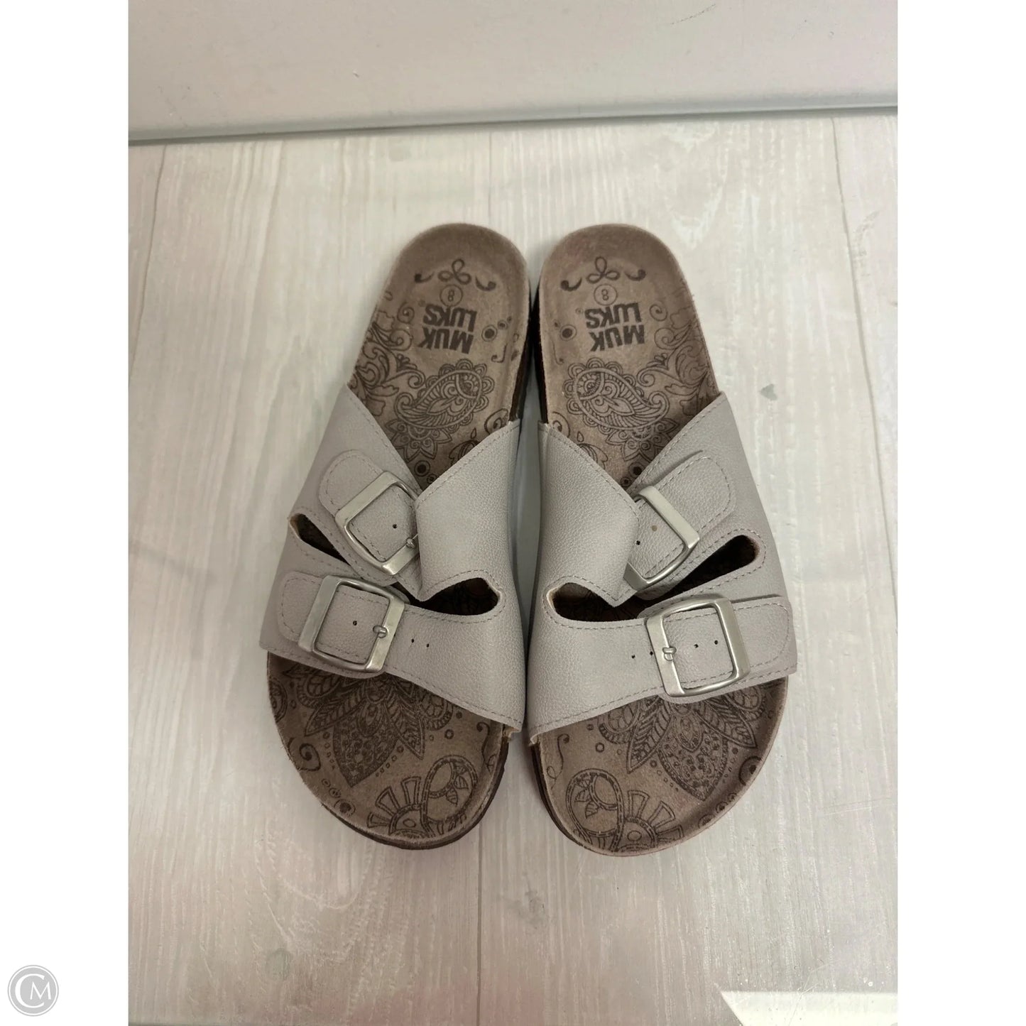 Sandals Flats By Muk Luks In Grey, Size: 8