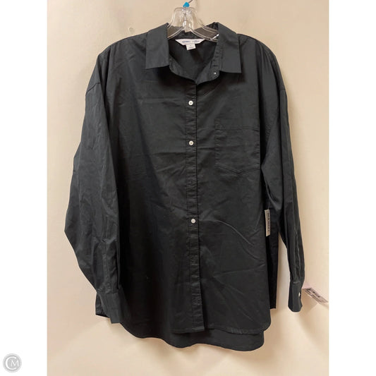 Blouse Long Sleeve By Old Navy In Black, Size: M