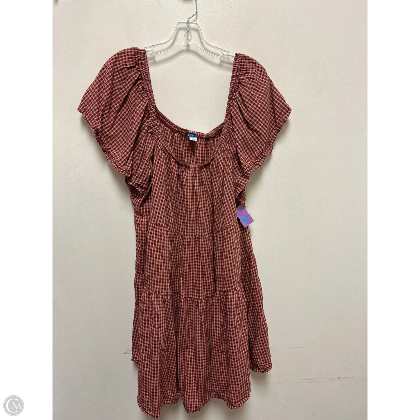 Dress Casual Short By Old Navy In Brown & Pink, Size: 2x