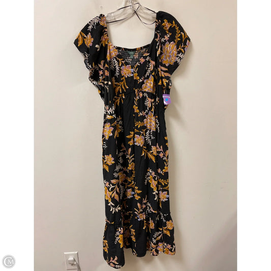Dress Casual Maxi By Terra & Sky In Black & Purple, Size: 2x