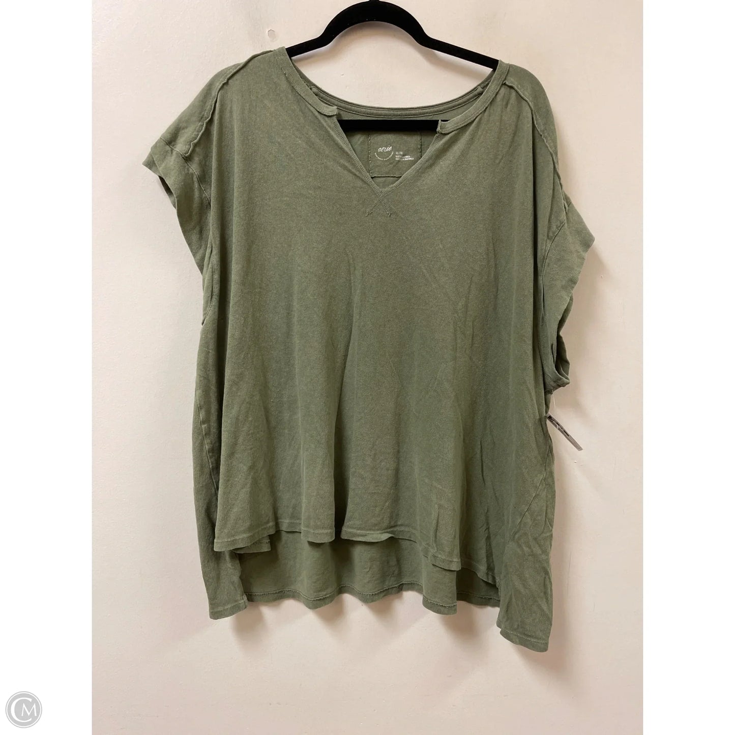 Top Short Sleeve By Aerie In Green, Size: Xl