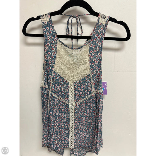Top Sleeveless By She + Sky In Blue & Red, Size: S
