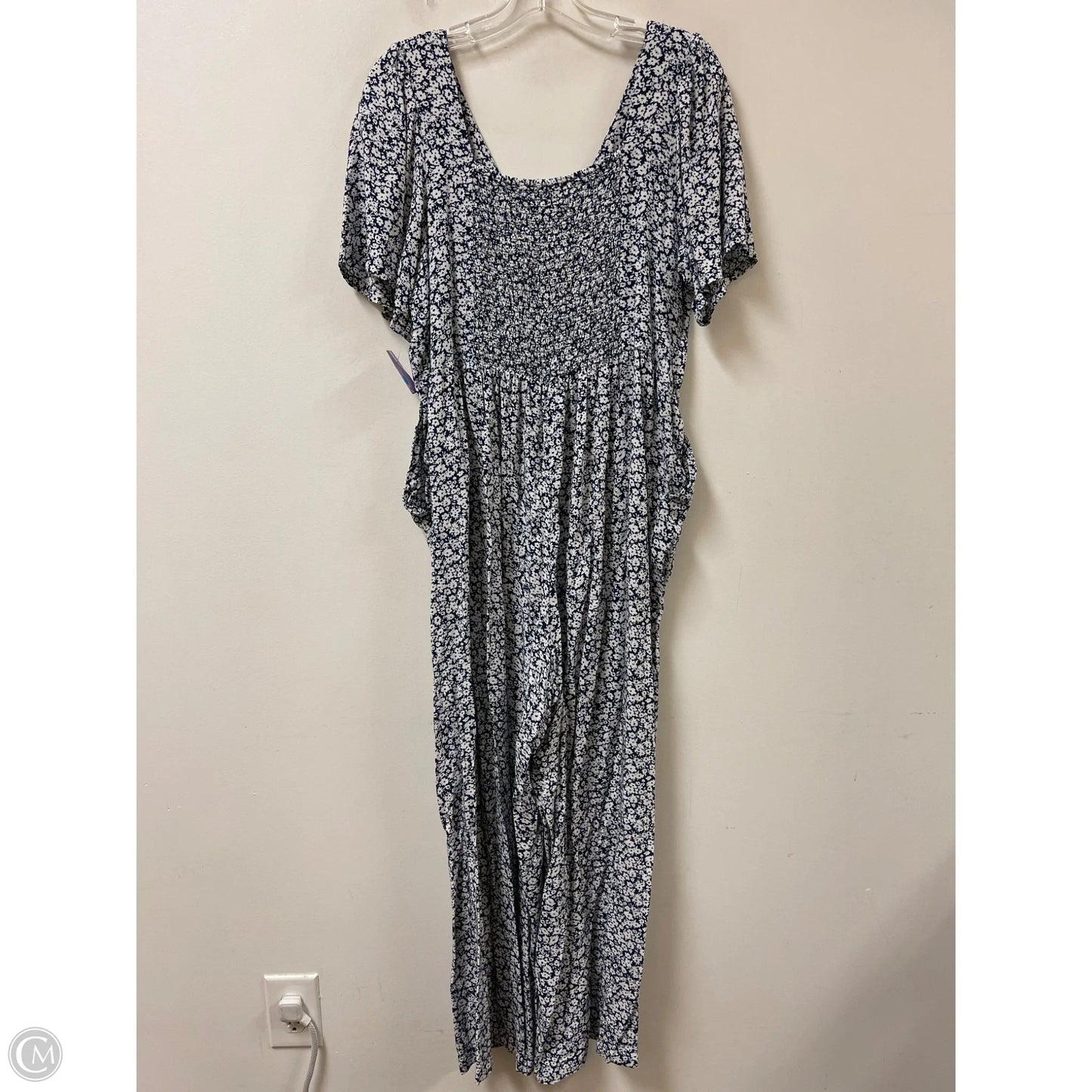 Jumpsuit By Old Navy In Blue & White, Size: L