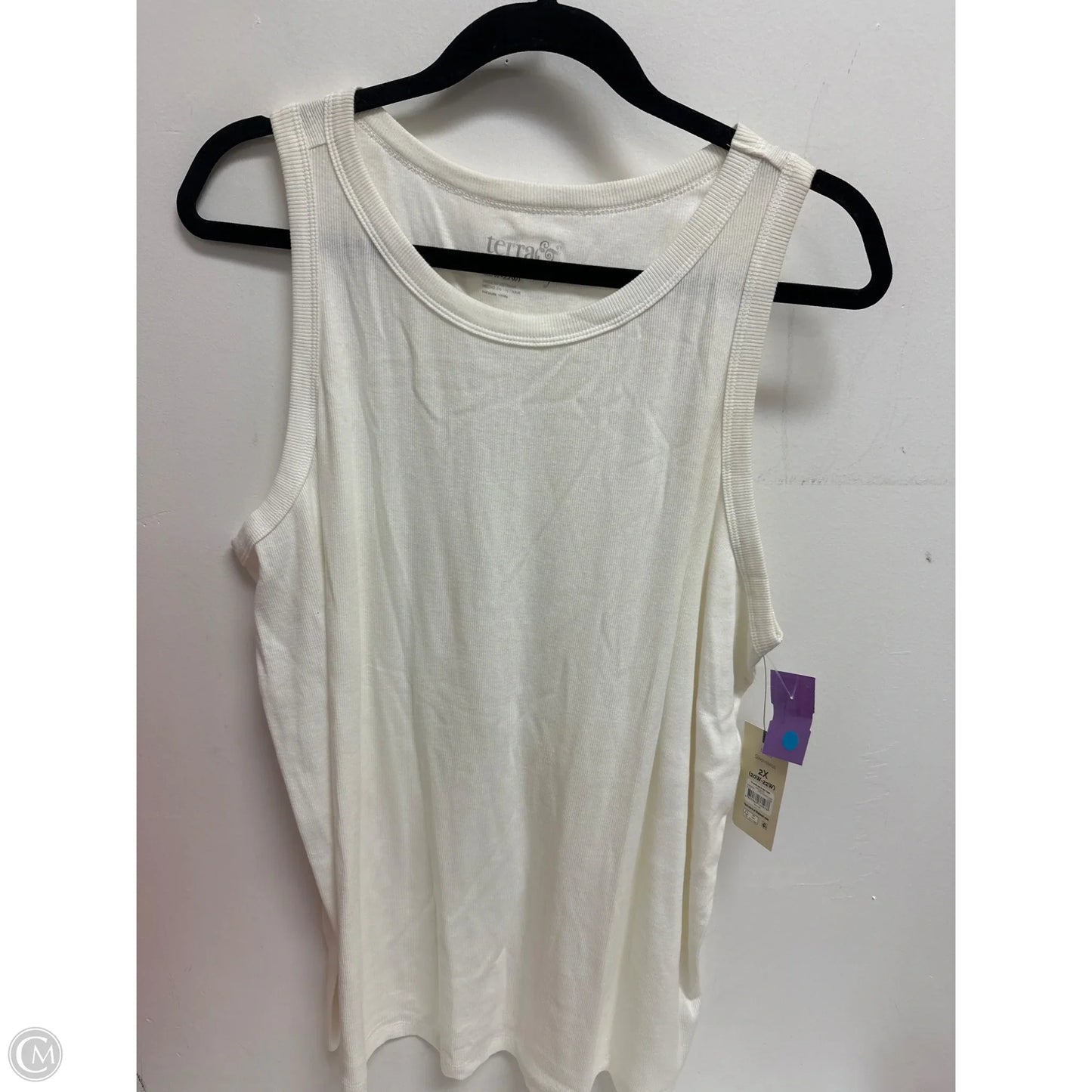 Tank Top By Terra & Sky In White, Size: 2x