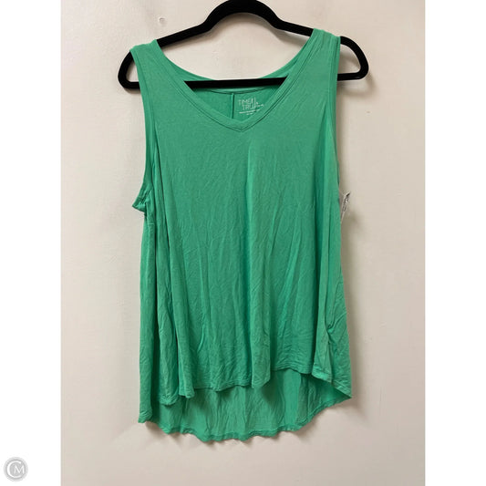 Top Sleeveless By Time And Tru In Green, Size: L
