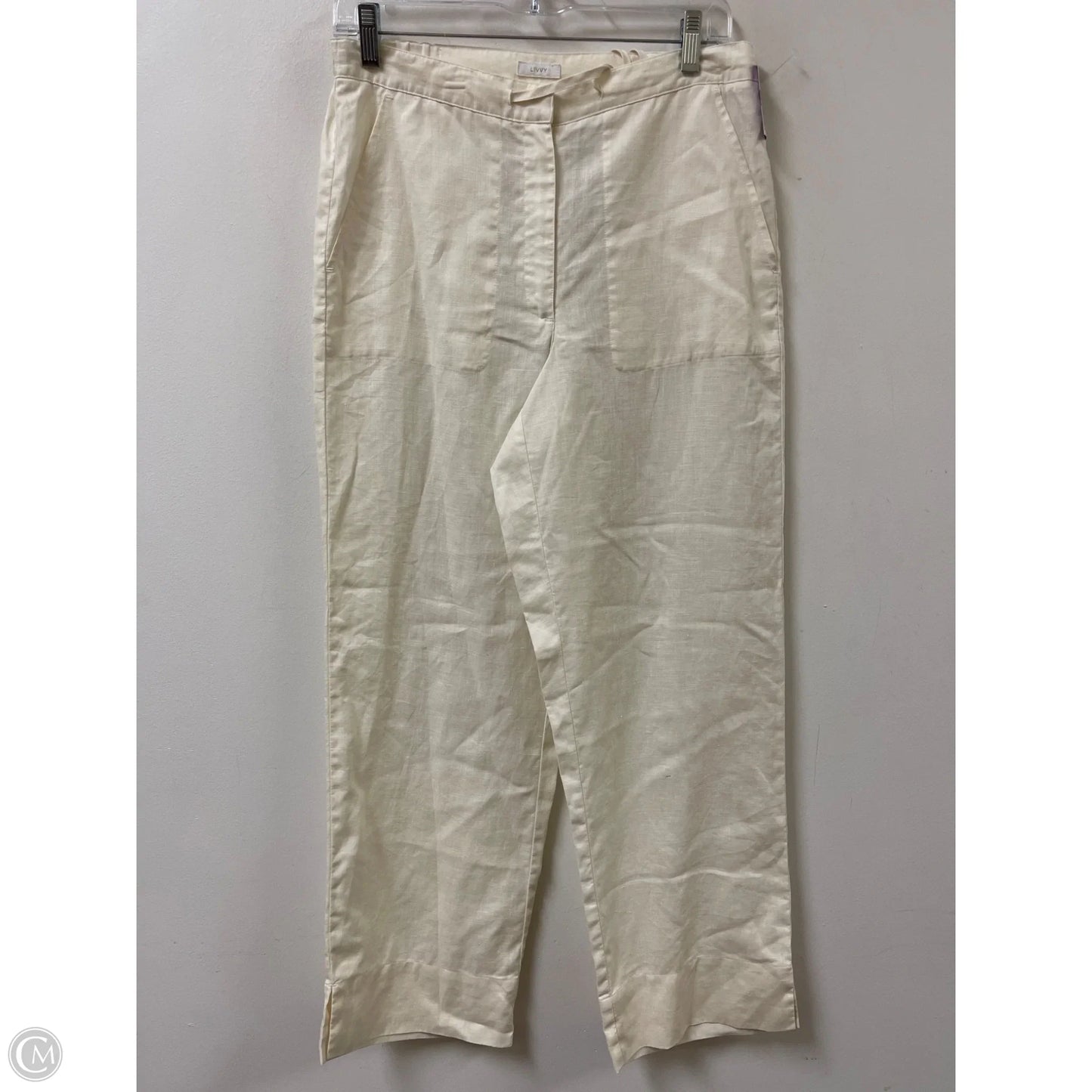 Pants Linen By Liz Claiborne In Cream, Size: 8