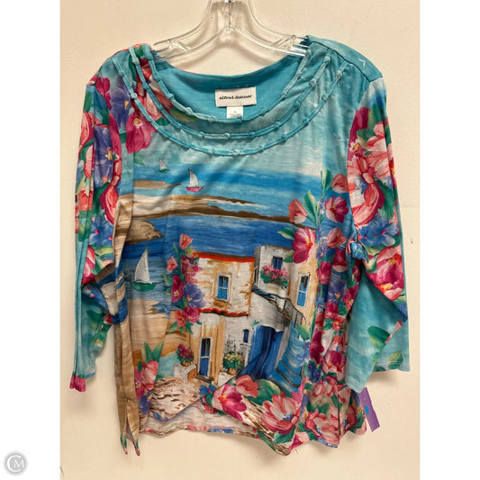 Top Long Sleeve By Alfred Dunner In Multi-colored, Size: Xl