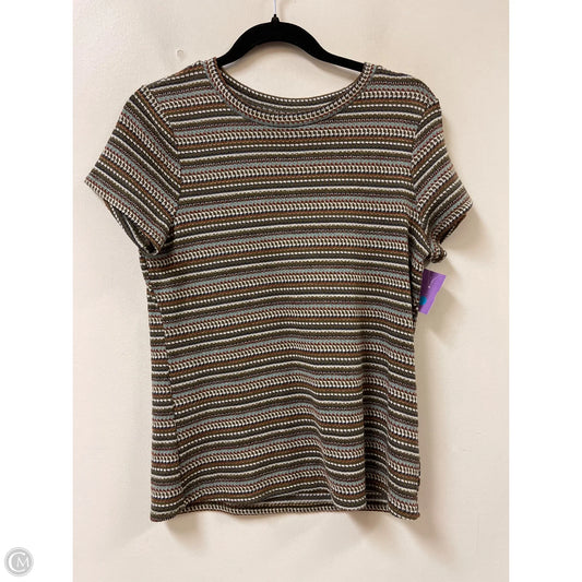 Top Short Sleeve By Bobeau In Blue & Green, Size: M