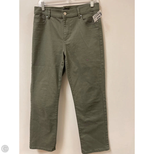 Jeans Straight By Ann Taylor In Green Denim, Size: 8