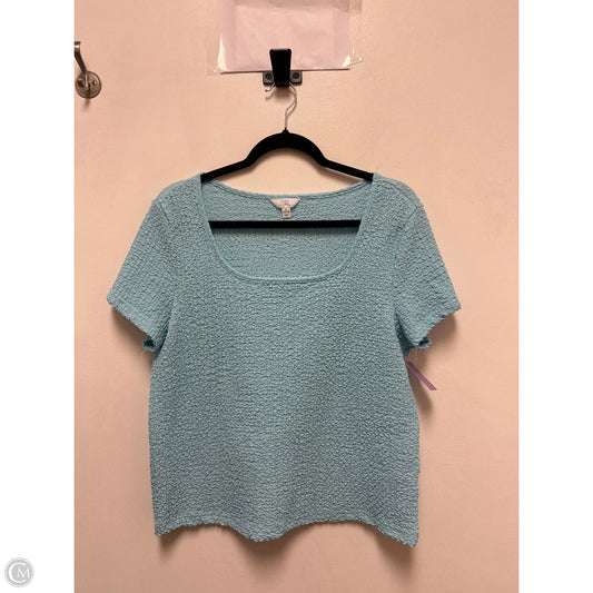 Top Short Sleeve By Time And Tru In Blue, Size: Xl