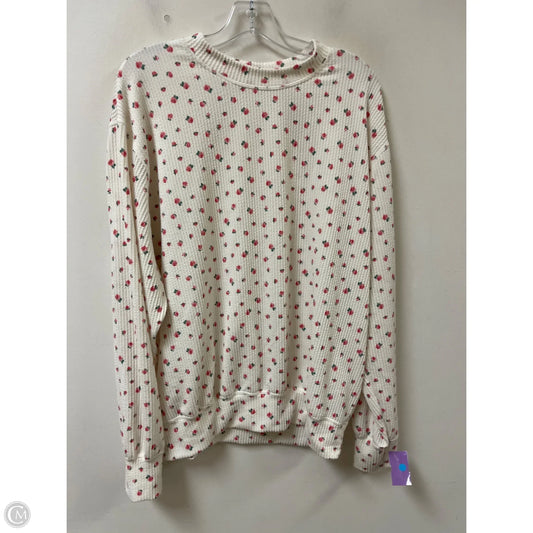 Top Long Sleeve By Peach Love Cream California In Floral Print, Size: S