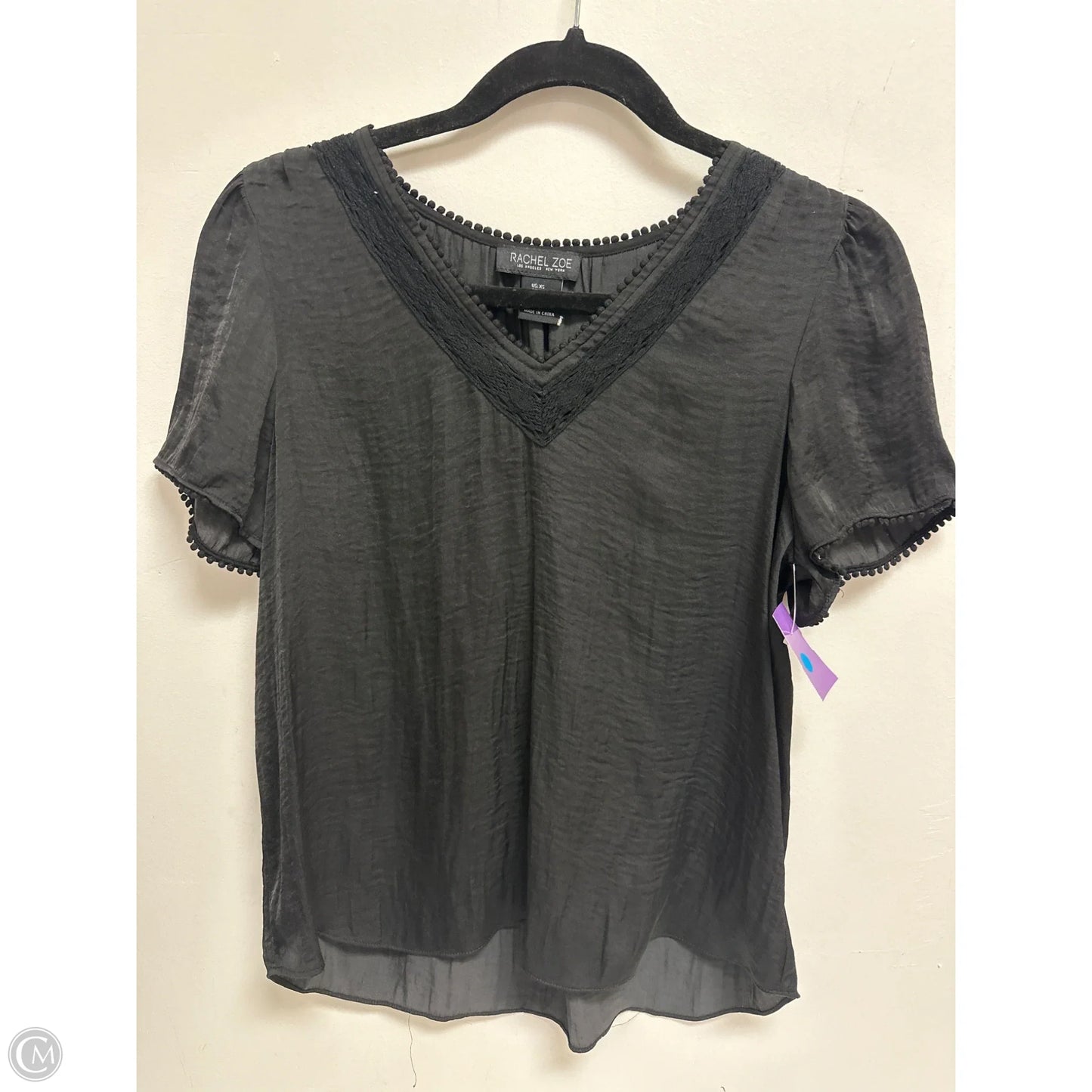 Top Short Sleeve By Rachel Zoe In Black, Size: Xs
